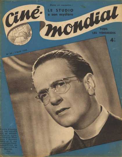 Cine-Mondial 50 - Glasses - Priest - French - Photograph - Le Studio A Son Mystere