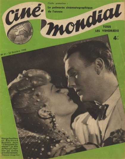 Cine-Mondial 61 - Tous Les Vendredis - Octobre - 1943 - Green Cover - 4