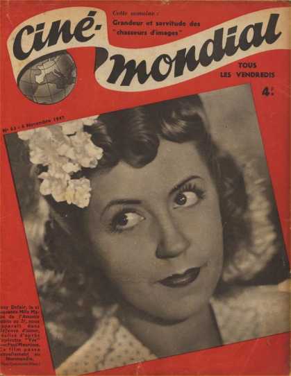 Cine-Mondial 63 - Flowers - Curly Hair - Woman - Looking - Eyes