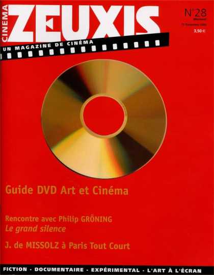 Cinema Zeuxis 28 - Lazer Disc - Red Cover - Guide Dvd Art Et Cinema - Number 28 - De Missolz A Paris Tout Court