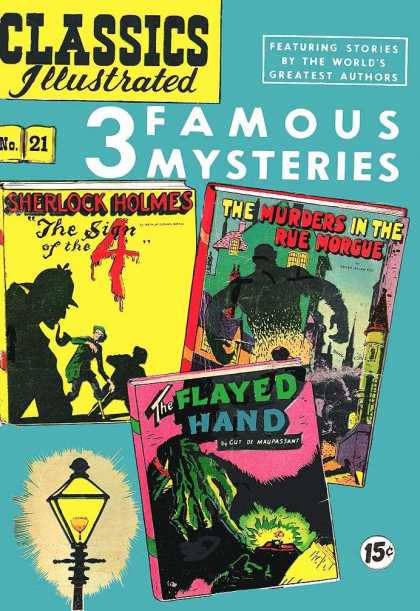 Sherlock Holmes - The Murders In The Rue Morgue - The Flayed Hand - The Sign Of The 4 - No 21 - Kyle Baker Classics Illustrated - Sin of the 4, Murders in the Rue Morgue, Flayed Hand - Sherlock Holmes - The Murders In The Rue Morgue - The Flayed Hand - The Sign Of The 4 - No 21 - Kyle Baker