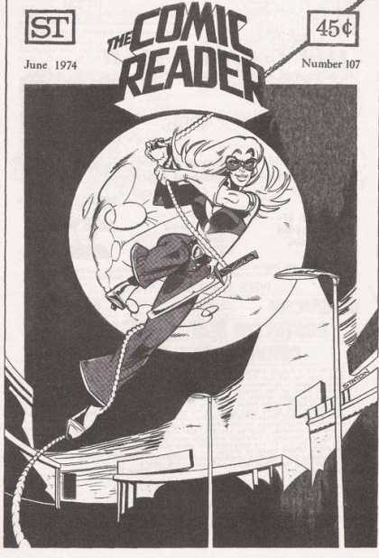 Comic Reader 107 - Women Super Hero - Black And White Comic - June 1974 Comic - No Super Powers - Vintage Comic
