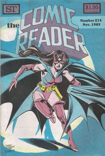 Comic Reader 214 - Running - Woman With Bat Cape - Long Gloves - Number 214 - St