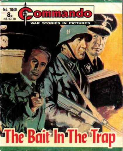 Commando 1040 - The Bait In The Trap - German Soldier - German Officer - Pistol - Submachine Gun