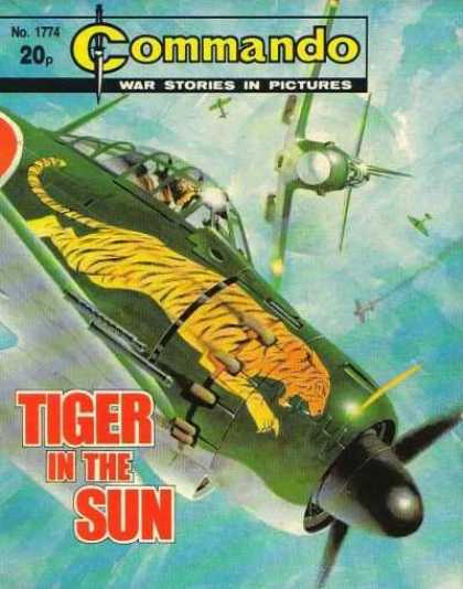 Commando 1774 - Tiger - Airplane - Fighter - Sun - War Stories
