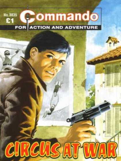 Commando 3835 - For Action And Adventure - Man - Gun - Circus At Wat - Building