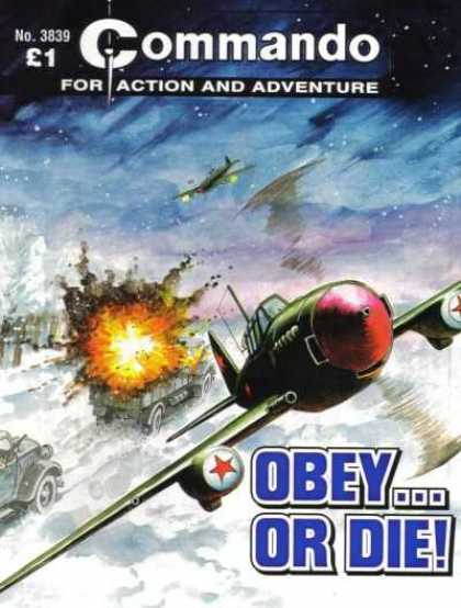 Commando 3839 - For Action And Adventure - Airplane - Obeyor Die - Explosion - Winter