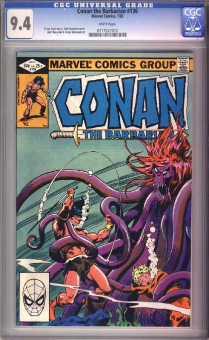 Conan the Barbarian 136 - Octopus - Sword - John Buscema
