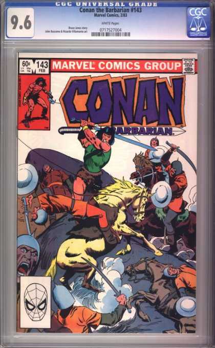 Conan the Barbarian 143 - Cgc Universal Grade - Marvel Comics Group - Conan The Barbarian - Sword - Horse