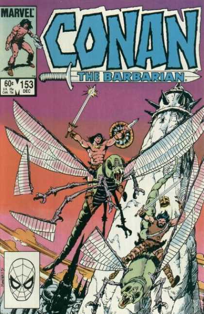 Barbarian Comics - Issue 153 - 60 Per Issue - Conan On A Giant Bug - Giant Flying Bugs Conan the Barbarian 153 - Barbarian Comics - Issue 153 - 60 Per Issue - Conan On A Giant Bug - Giant Flying Bugs