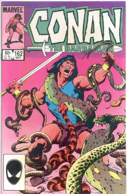 Snakes - Sword - Marvel - Marvel Comics - Conan - John Buscema Conan the Barbarian 162 - Snakes - Sword - Marvel - Marvel Comics - Conan - John Buscema