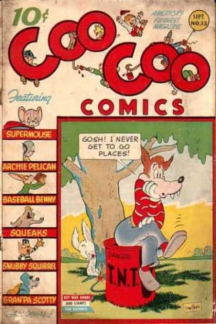 Coo Coo Comics 13 - Supermouse - Archie Pelican - Baseball Benny - Squeaks - Snubby Squirrel