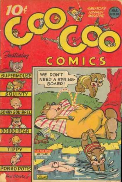 Coo Coo Comics 16 - Diving - Baby Bear - Teddy Bear Picnic - Daddy Bear Sleeping - Baby Mouse
