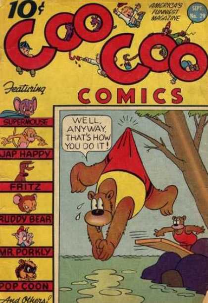Coo Coo Comics 29 - Tree - Bear - Water - Diving - Supermouse