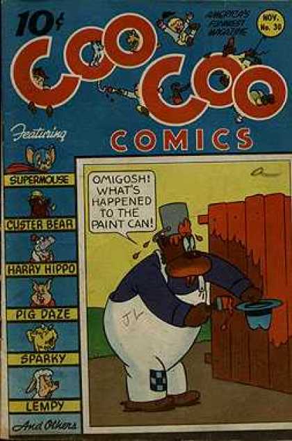 Coo Coo Comics 30 - Paint Can - Fence - Hat - Custer Bear - Harry Hippo