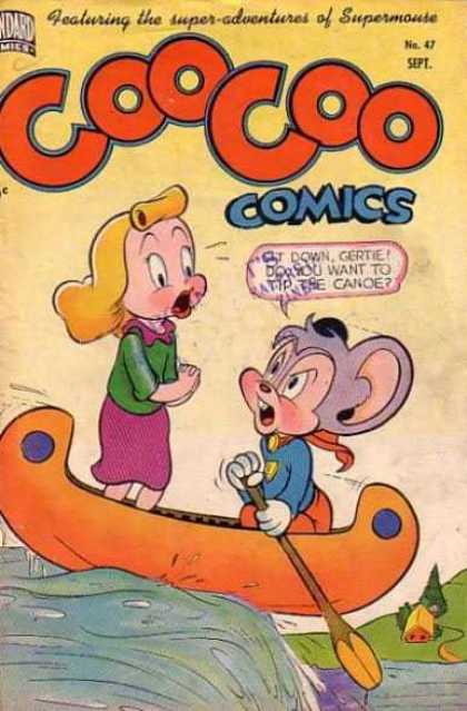 Coo Coo Comics 47 - Classic - Vintage - Supermouse - Boat - Girl