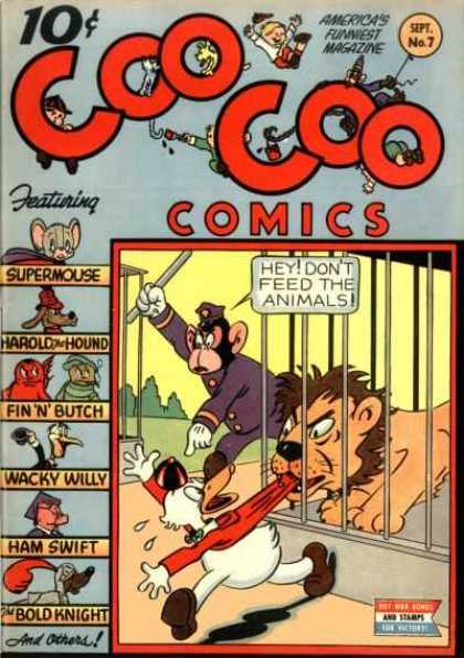 Coo Coo Comics 7 - Supermouse - Lion - Zoo - Cage - Duck