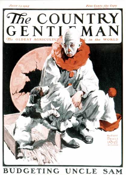 Country Gentleman - 1925-06-13: Clown and Injured Dog (WM. Meade Prince)