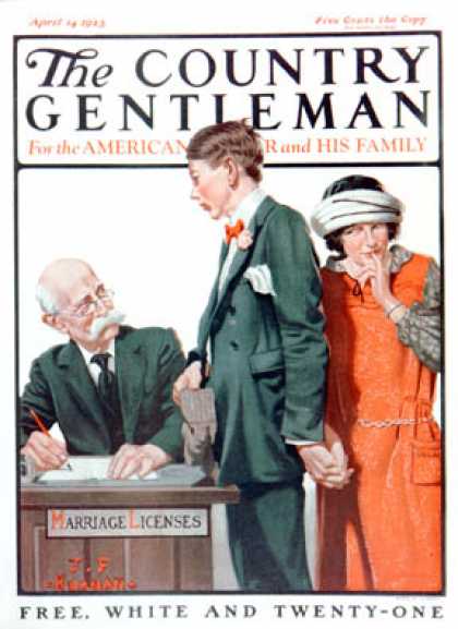 Country Gentleman - 1923-04-14: Marriage License (J.F. Kernan)