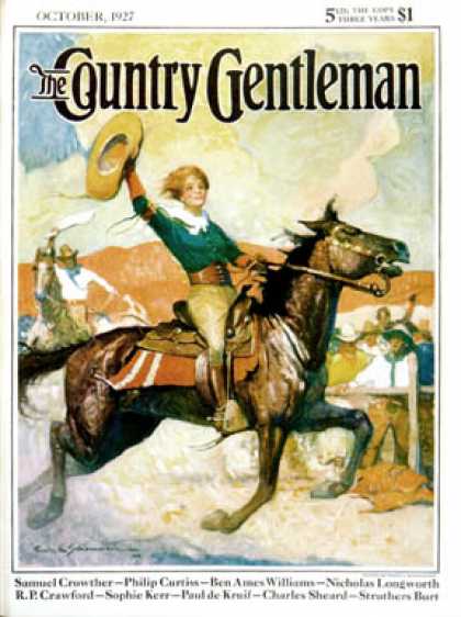 Country Gentleman - 1927-10-01: Rodeo Riders (Frank E. Schoonover)