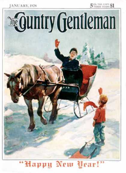 Country Gentleman - 1928-01-01: "Happy New Year" (WM. Meade Prince)