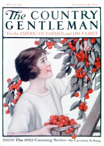 Country Gentleman - 1923-05-19: Picking Pints of Cherries (K.R. Wireman)