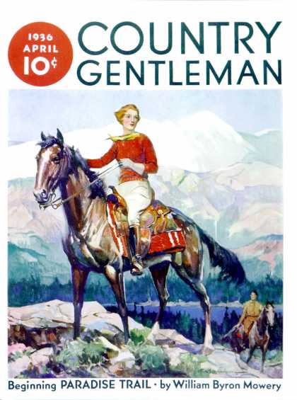 Country Gentleman - 1936-04-01: Mountain Trail Ride (Frank E. Schoonover)