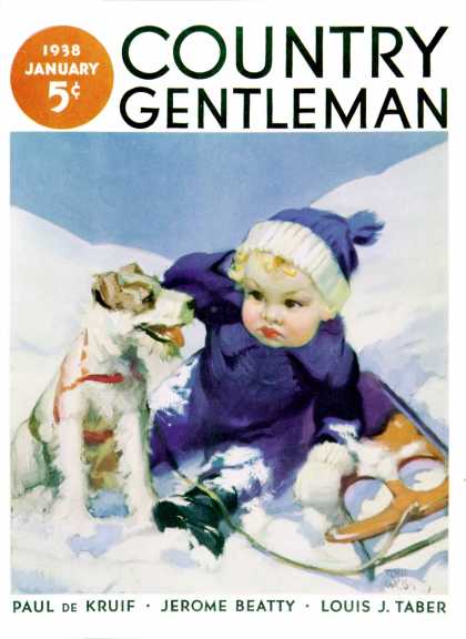 Country Gentleman - 1938-01-01: Sledding Wipeout (Tom Webb)