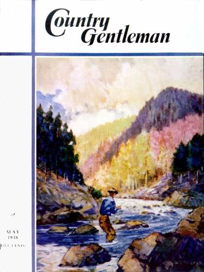 Country Gentleman - 1938-05-01: Mountain Stream Fishing (Q. Marks)