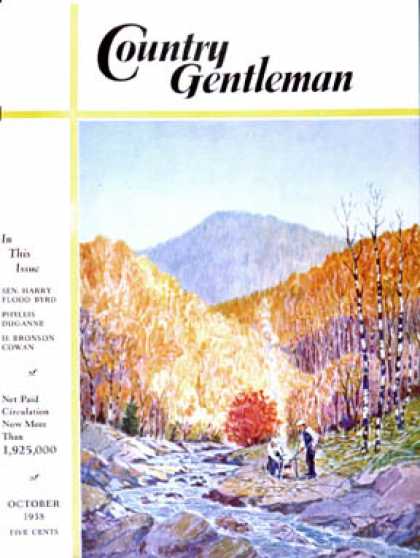 Country Gentleman - 1938-10-01: Mountain Stream in Autumn (Albert B. Marks)