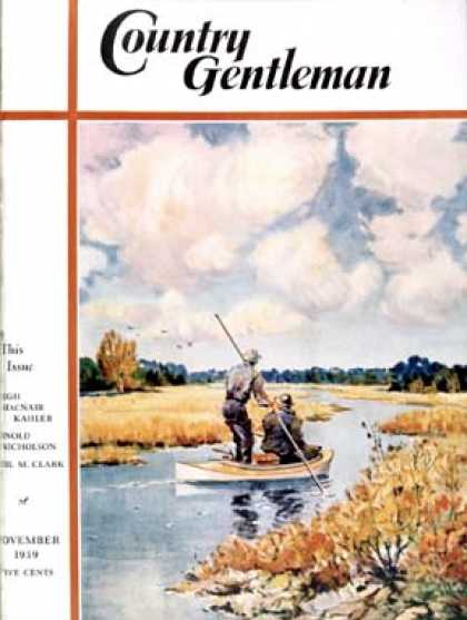 Country Gentleman - 1939-11-01: Hunting from a Boat in the Marsh (Q. Marks)