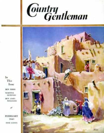 Country Gentleman - 1940-02-01: Adobe Village (G. Kay)
