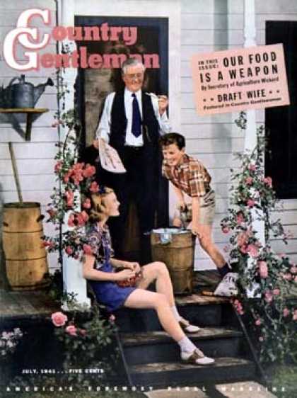Country Gentleman - 1941-07-01: Making Ice Cream on the Porch (Unknown)