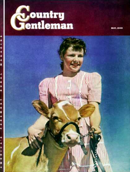 Country Gentleman - 1946-05-01: Girl and her Calf (Salvadore Pinto)