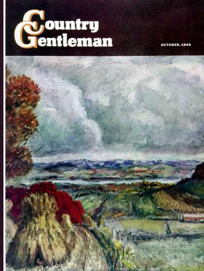 Country Gentleman - 1946-10-01: Wisconsin River Valley (J. Steuart Curry)