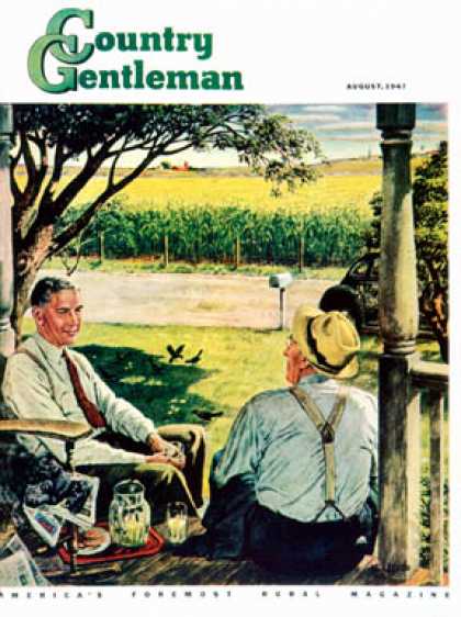 Country Gentleman - 1947-08-01: Summer on the Farmhouse Porch (W.C. Griffith)