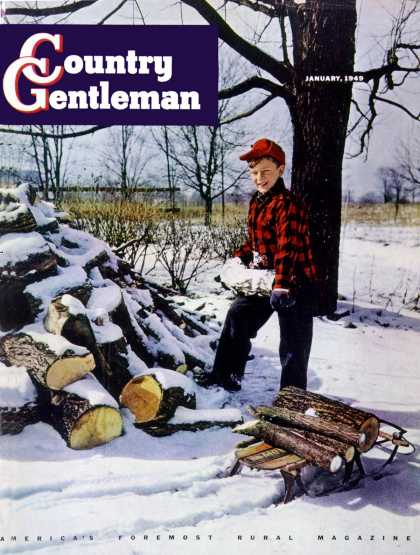 Country Gentleman - 1949-01-01: Getting Firewood (J.C. Allen)