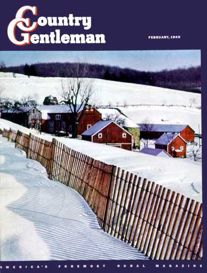 Country Gentleman - 1949-02-01: Snowy Farm Scene (Caroloa Rust)