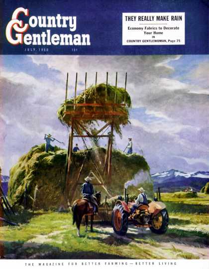 Country Gentleman - 1950-07-01: Stacking Hay (Pleisner)