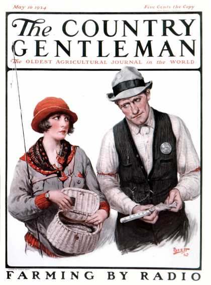 Country Gentleman - 1924-05-10: Game Warden Measures Woman's Fish (Harold Brett)