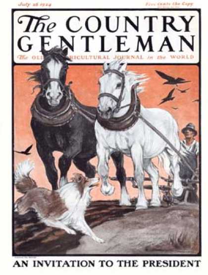 Country Gentleman - 1924-07-26: Plowing the Field (Paul Bransom)