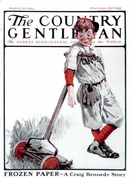 Country Gentleman - 1924-08-30: Cut Grass or Play Baseball? (Angus MacDonall)
