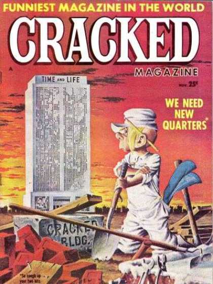 Cracked 22 - Funniest Magazine In The World - Humor - Parody - New Quarters - Time And Life