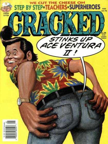Ace Ventura Ii - Pet Detective - Hawaiian Shirt - Superheros Cracked 305 - Ace Ventura Ii - Pet Detective - Hawaiian Shirt - Superheros