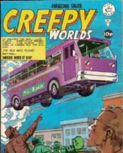 Creepy Worlds 152 - Amazing - Tales - Crowd Of People - Flying - Bus