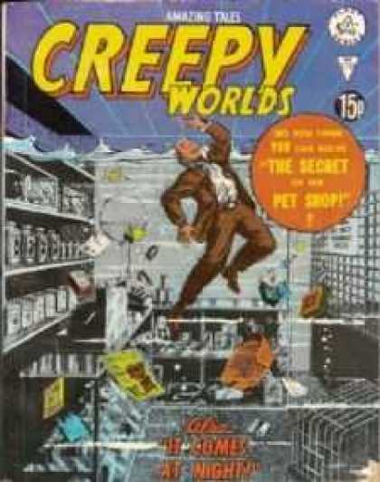 Creepy Worlds 170 - Store - Shelves - Jump - Man - Suit