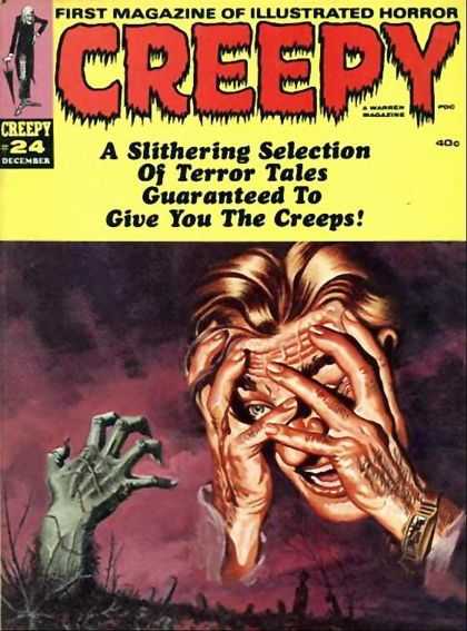 Creepy 24 - First Magazine Of Illustrated Horror - December - Man - Hand - Warren Magazine
