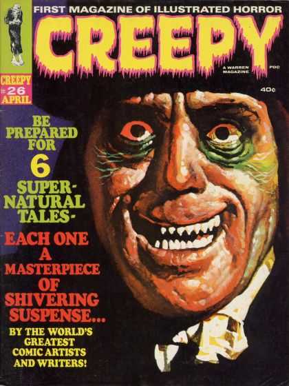 Creepy 26 - Supernatural Tales - Fangs - Green Eyes - Horror - Shivering Suspense