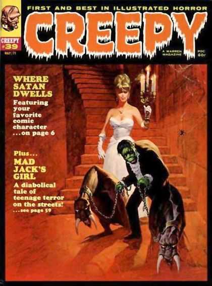 Creepy 39 - Where Satan Dwells - Mad Jack - Girl - Hunchback - White Dress
