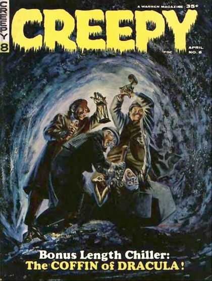 Creepy 8 - Cave - Lantern - Hammer - Stake - Vampire - Gray Morrow